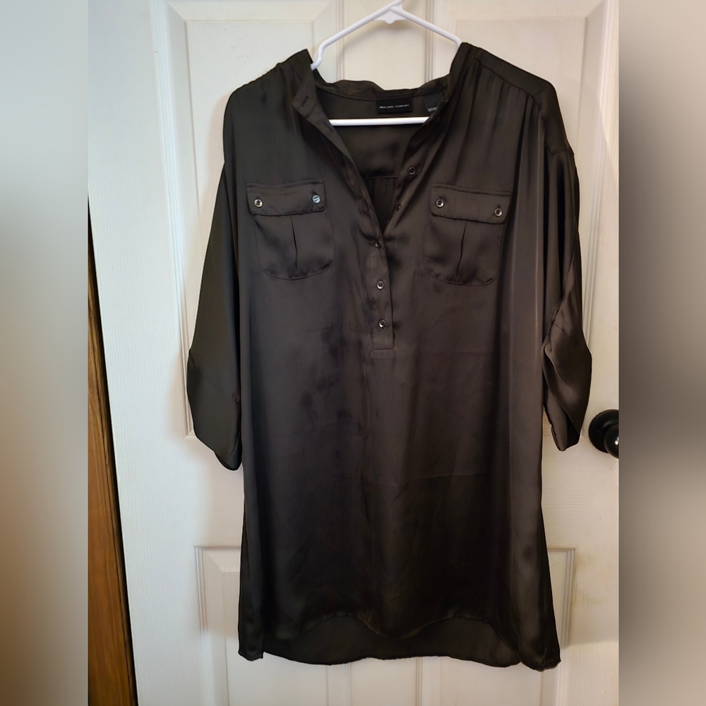 Brown button down shirt
